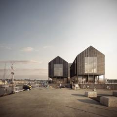 APPROVED: View of South Quay head - phase 2 of the South Quay development in Hayle by Feilden Clegg Bradley Studios [March 2018]  Source: Forbes Massie